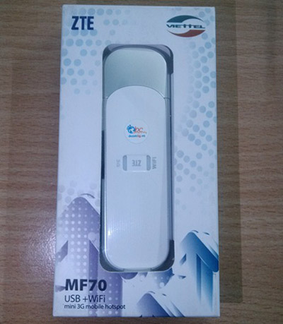 USB 3G Viettel phát WiFi MF70 21.6Mbps vào mạng nhanh
