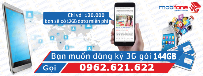Sim 3G Mobifone Fast Connect 144Gb dung lượng lớn