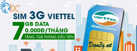 Sim 3G Viettel 84Gb giá rẻ khuyến mãi 12 tháng